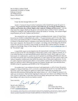Letters Ambassadors to Canada
